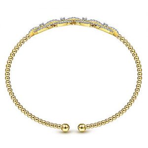 Bujukan Beaded Open Bangle with Ball Ends