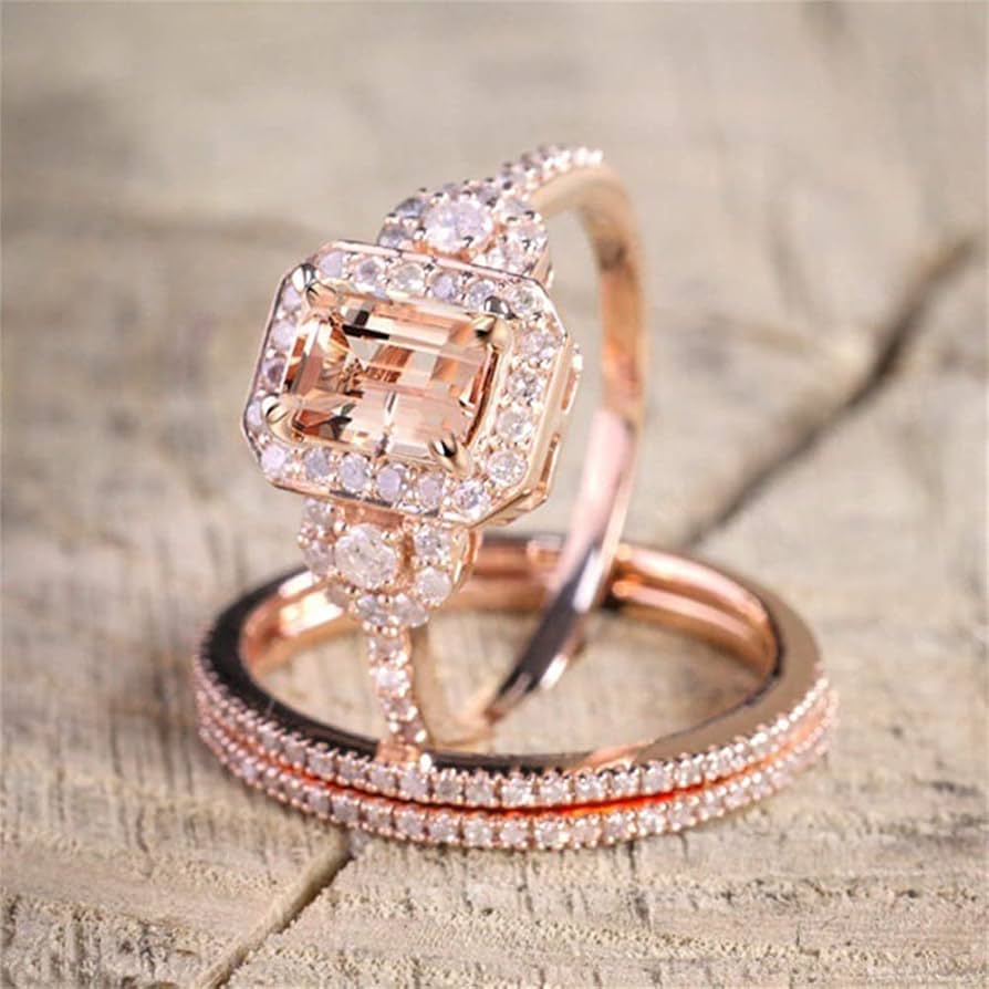 Rose Gold Halo Engagement Ring